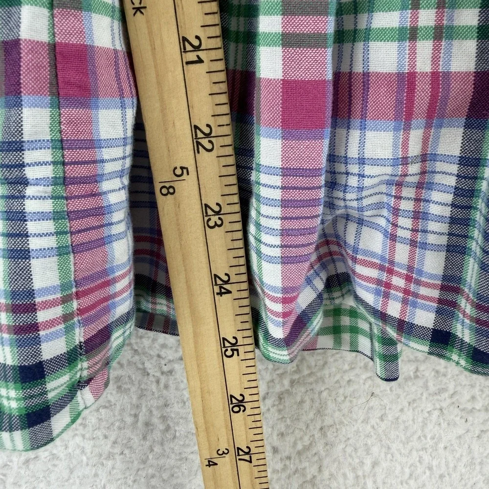 Ralph Lauren Dress Girls 6 Multicolor Plaid Sundress Ruffle Strap Lined Cotton